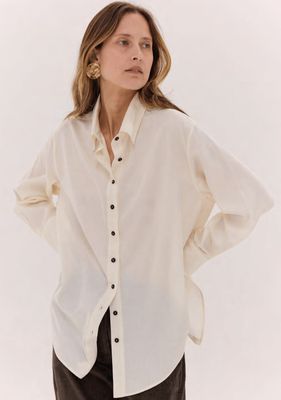 The Split Back Shirt - Vanilla