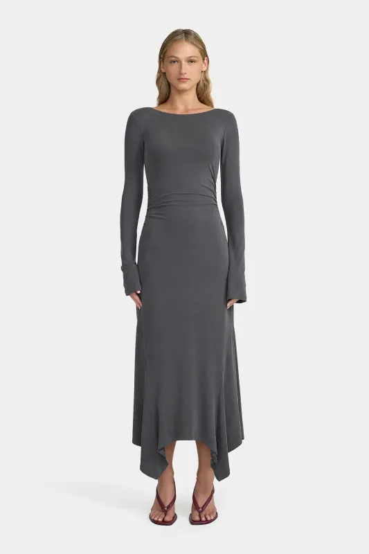 Myla Midi Dress - Charcoal