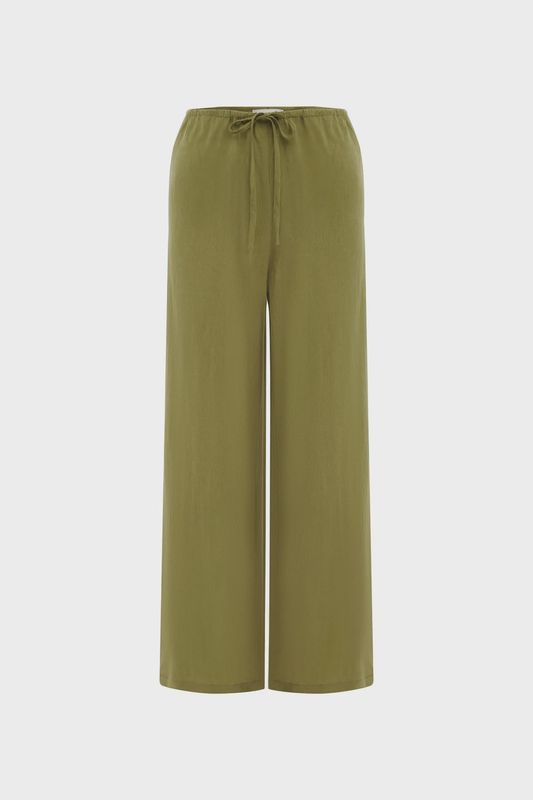 Tia Palazzo Pants - Palm Green