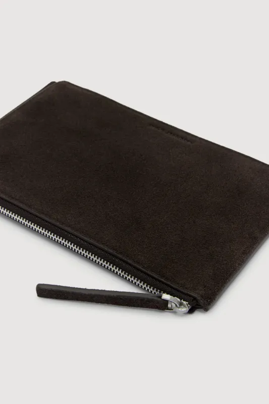 Neve Suede Pouch - Ganache