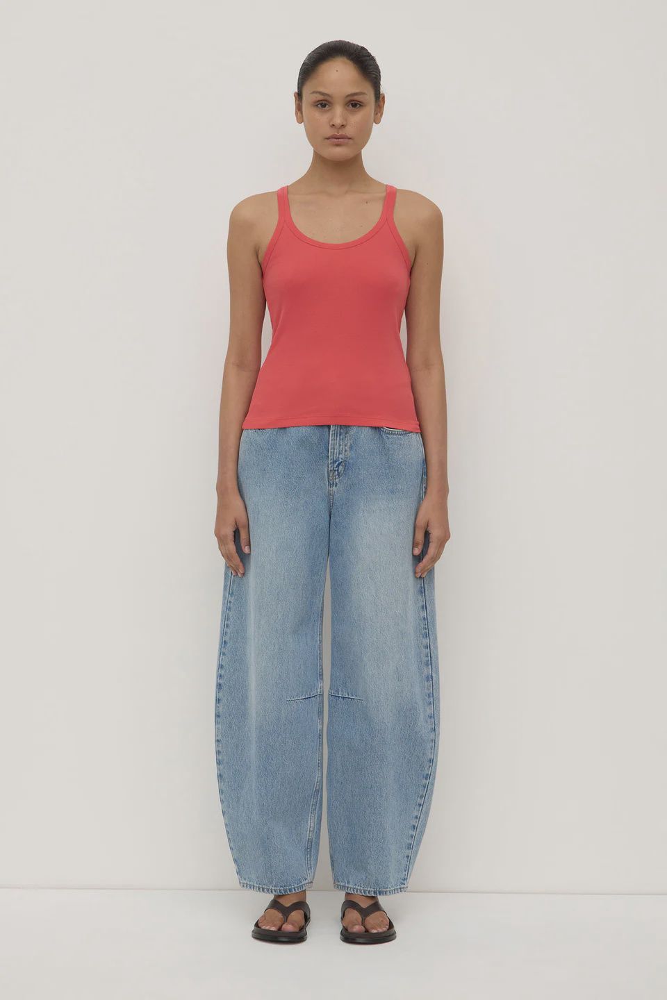 Charlie Rib Tank - Chilli