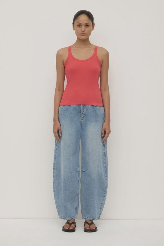 Charlie Rib Tank - Chilli