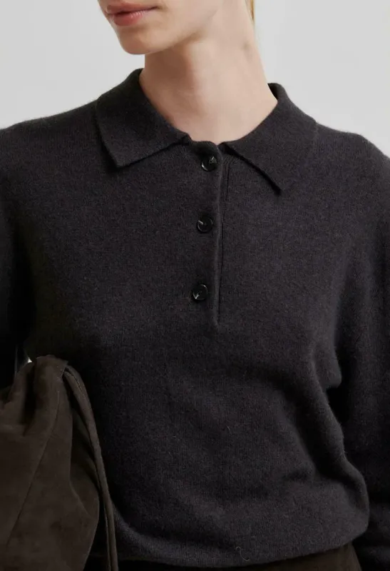 Vilena Knit LS - Chocolate Brown