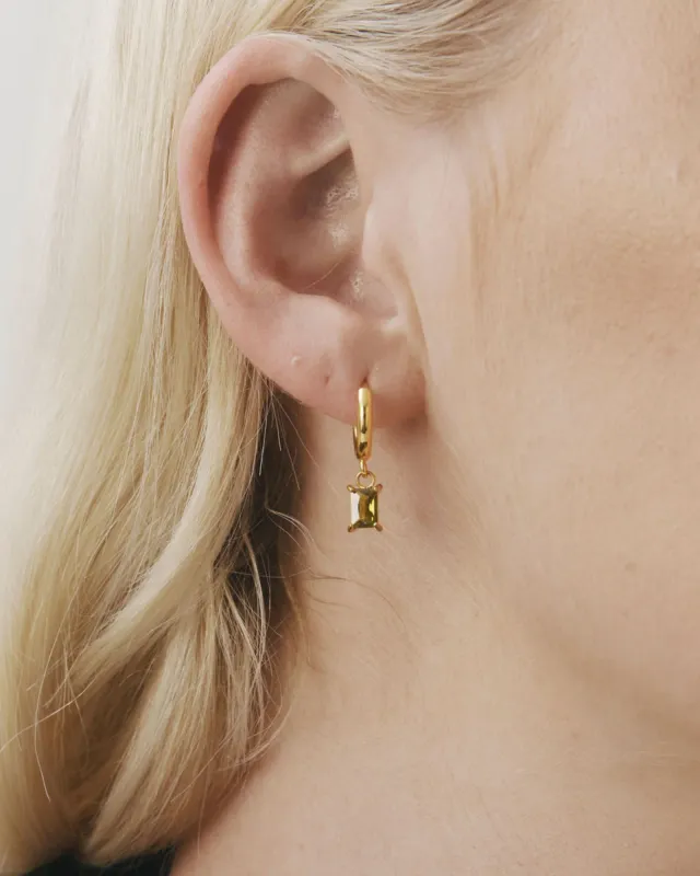Arina Earrings - Olive Green
