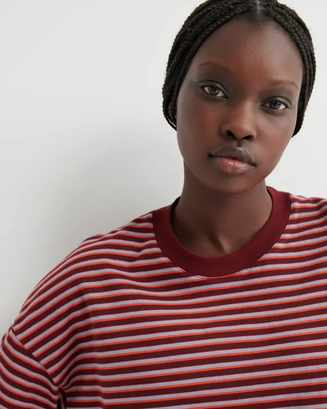 Oversized Boxy Tee - Stack Stripe
