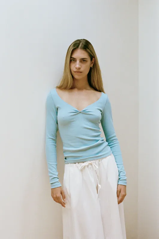 Jillian Longsleeve - Blue Rib