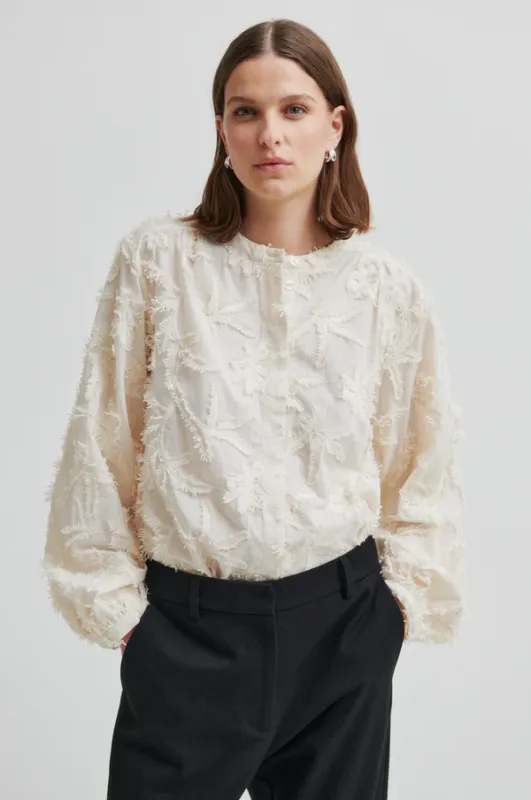 Seena Textured Blouse - Jet Stream