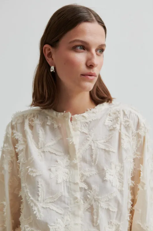 Seena Textured Blouse - Jet Stream