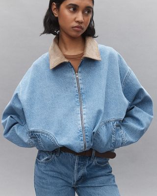 Gina Oversized Bomber Jacket - Tonal