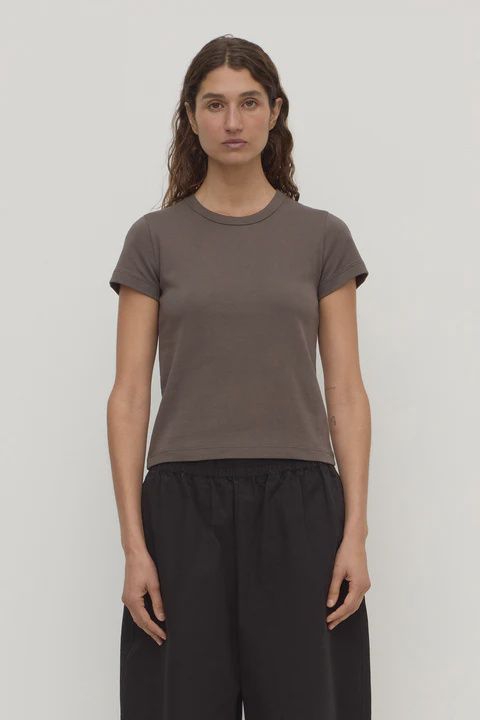 Lyla Cap Sleeve Tee - Bark