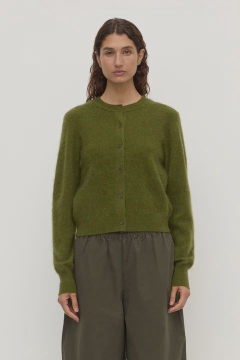 Carina Merino Wool Cardigan - Grove