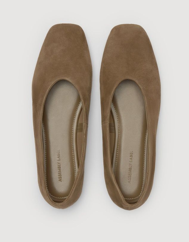 Andrea Suede Ballet Flat - Bark