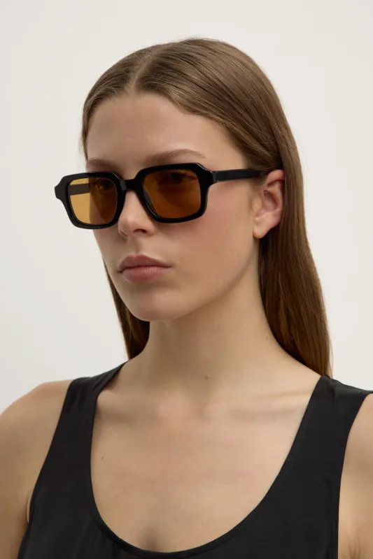 Retro Square Frame - Black/Orange