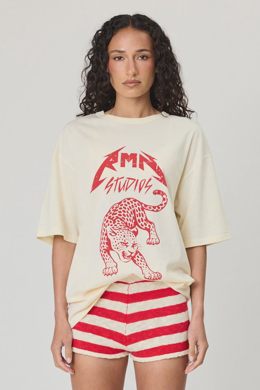 Leopard Tee - Ivory