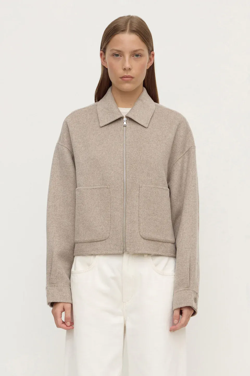 Dallas Wool Jacket - Pebble