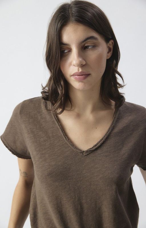 Sonoma T-Shirt V Neck - Vintage Chestnut