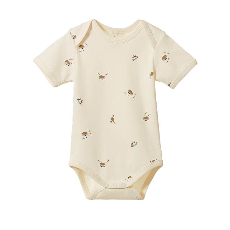 Short Sleeve Bodysuit - Mini Music