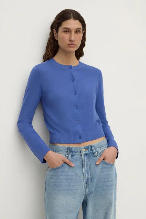 Orina Cotton Cashmere Cardigan - New Blue