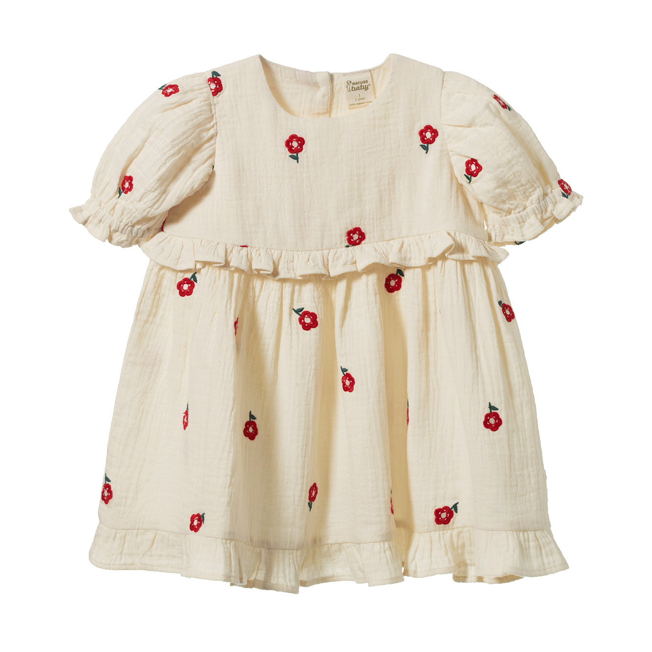 Valentina Dress Muslin - Red Flora