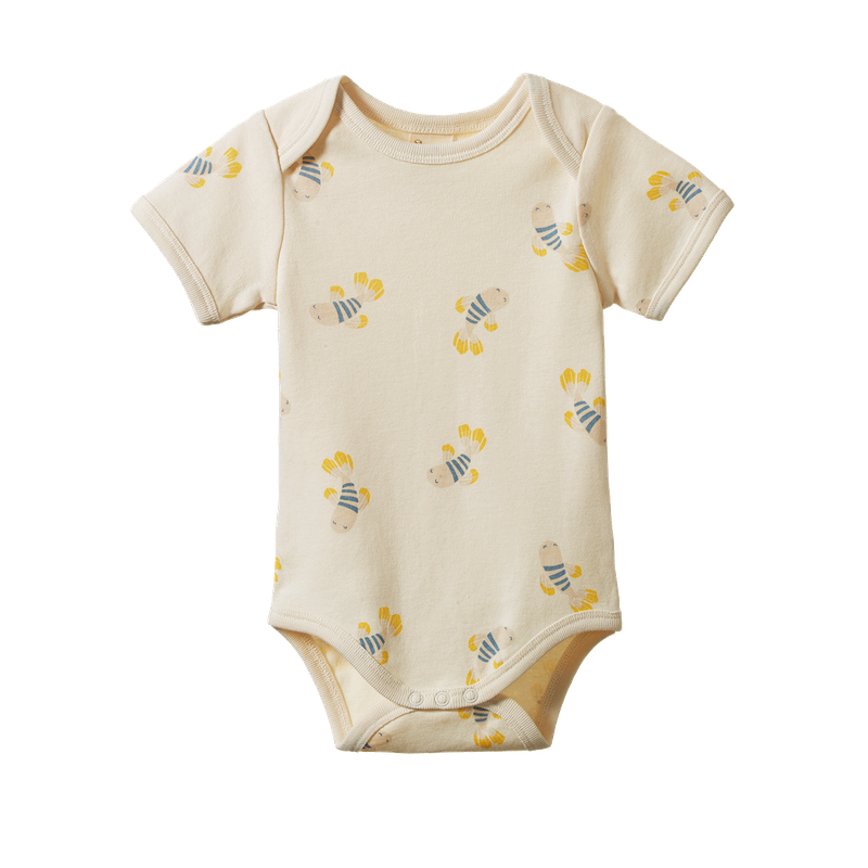 Short Sleeve Bodysuit -Fish Fable Print
