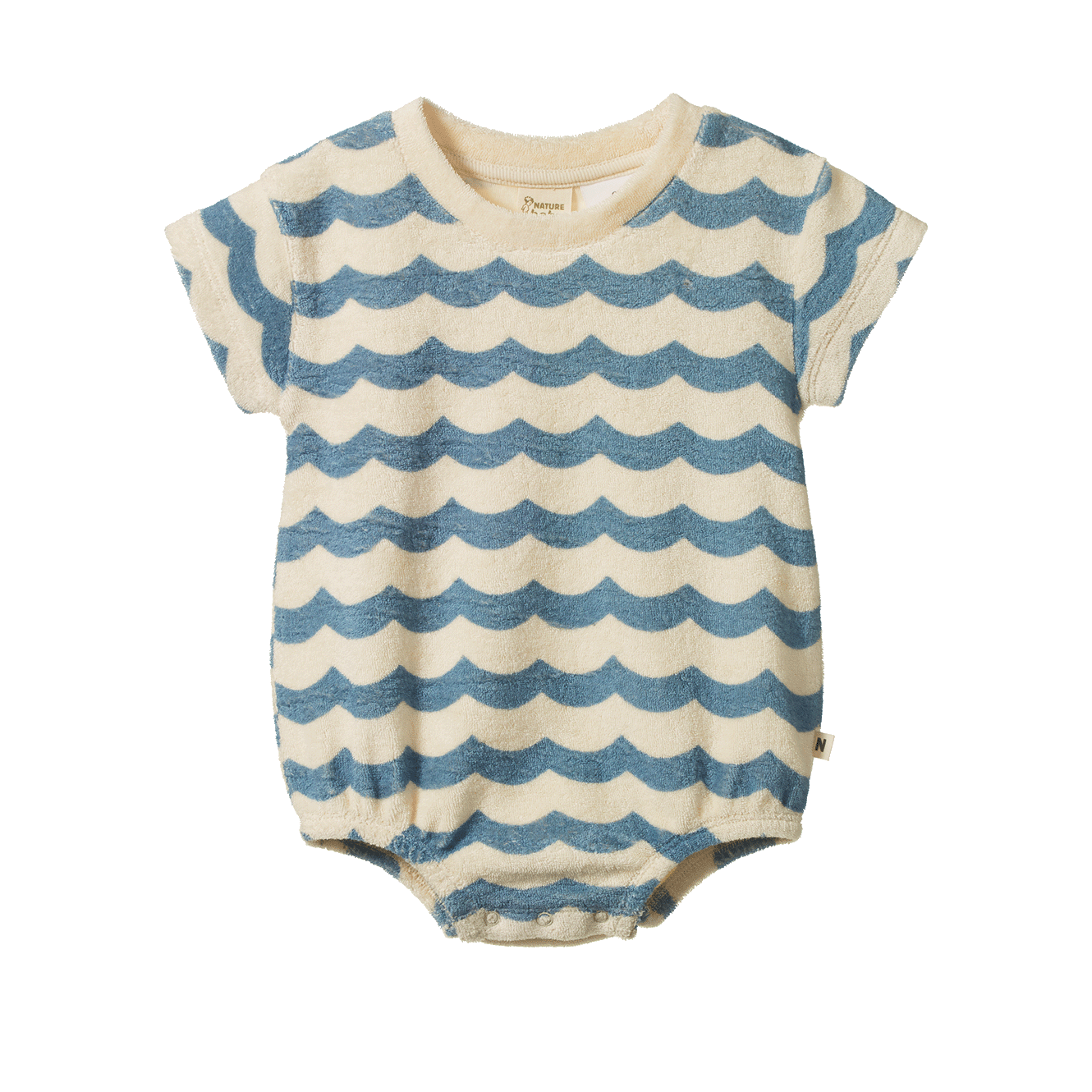 Terry Juno Romper - Waves Print
