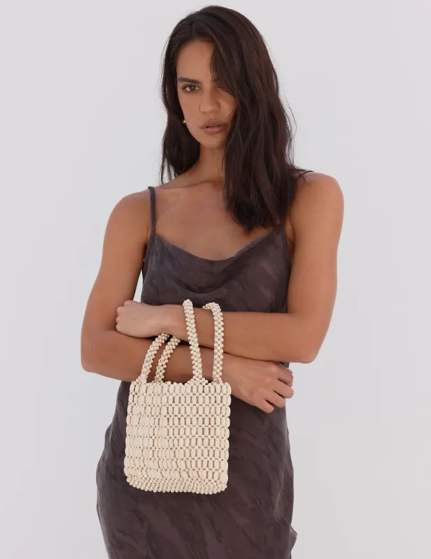 Beaded Bag - Bone