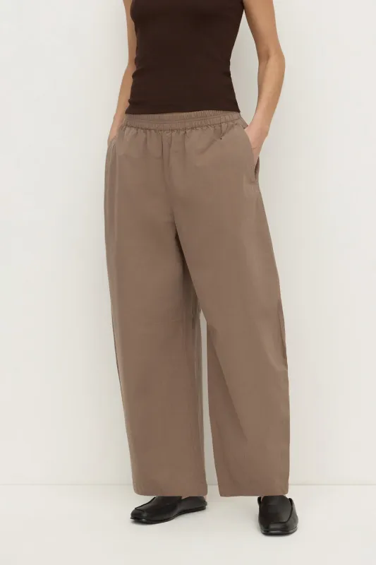 Elaine Washed Cotton Pant - Washed Sand