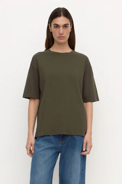Kira Cotton Hemp Tee - Dark Military