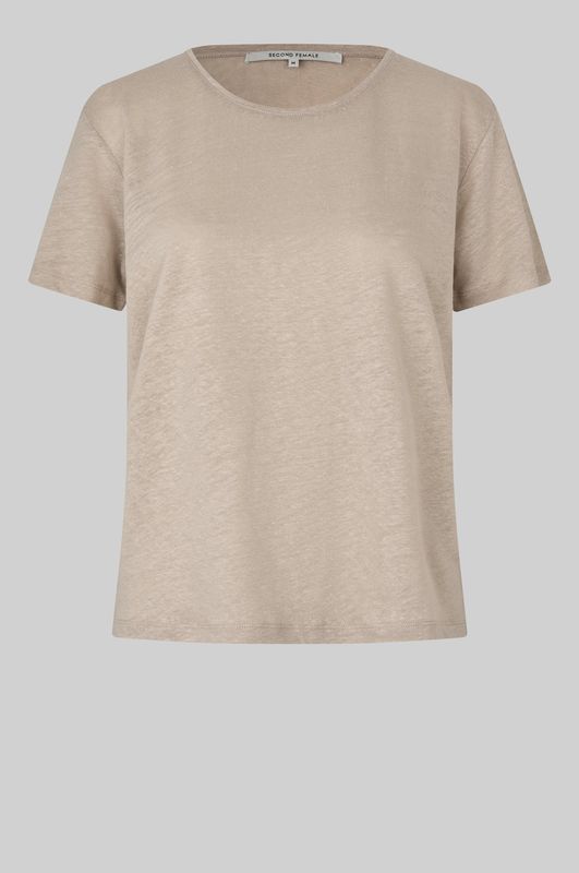Peony O-Neck New Tee - Plaza Taupe