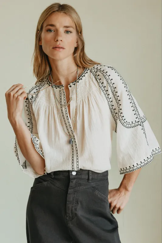 Bell Sleeve Shirt - Natural
