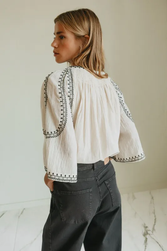 Bell Sleeve Shirt - Natural