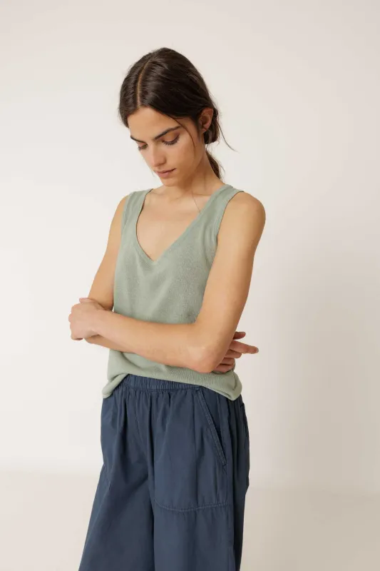Mateo High Rise Pant - Navy