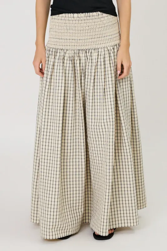 Lainey Skirt - Ivory Check
