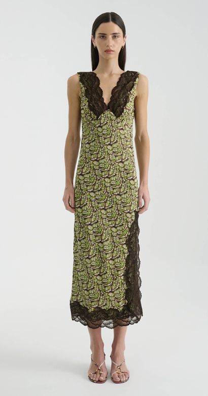 Annie Silk Midi Dress - Papillon