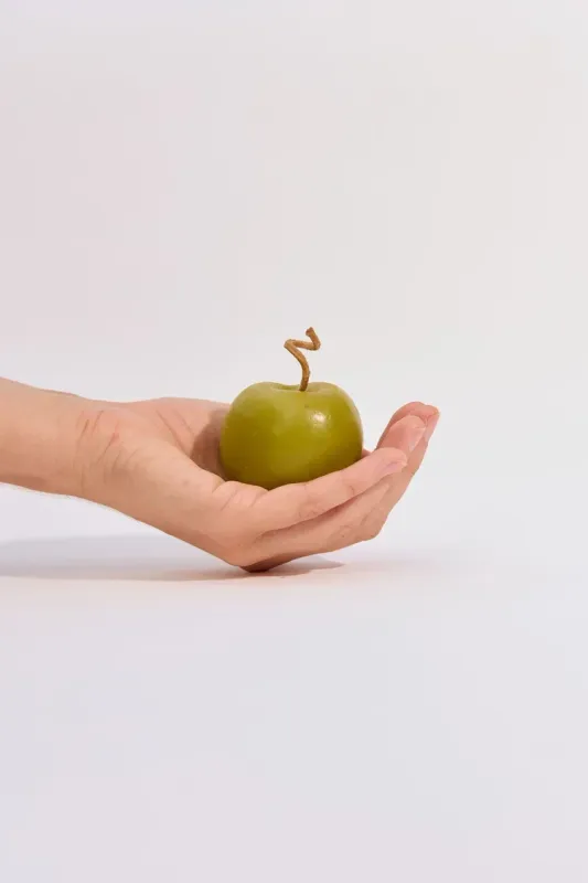 Apple Beeswax Candle - Green