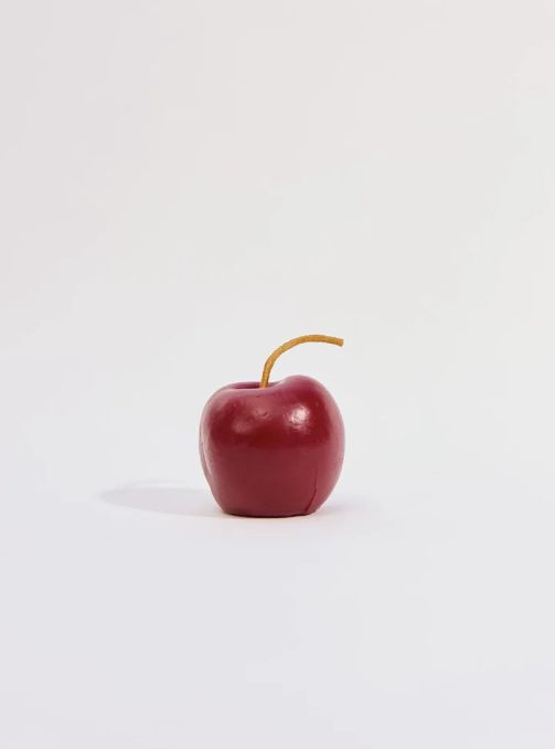 Apple Beeswax Candle - Red