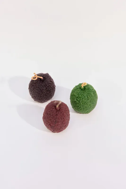 Avocado Beeswax Candle - Dark Green