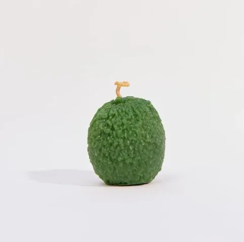 Avocado Beeswax Candle - Dark Green