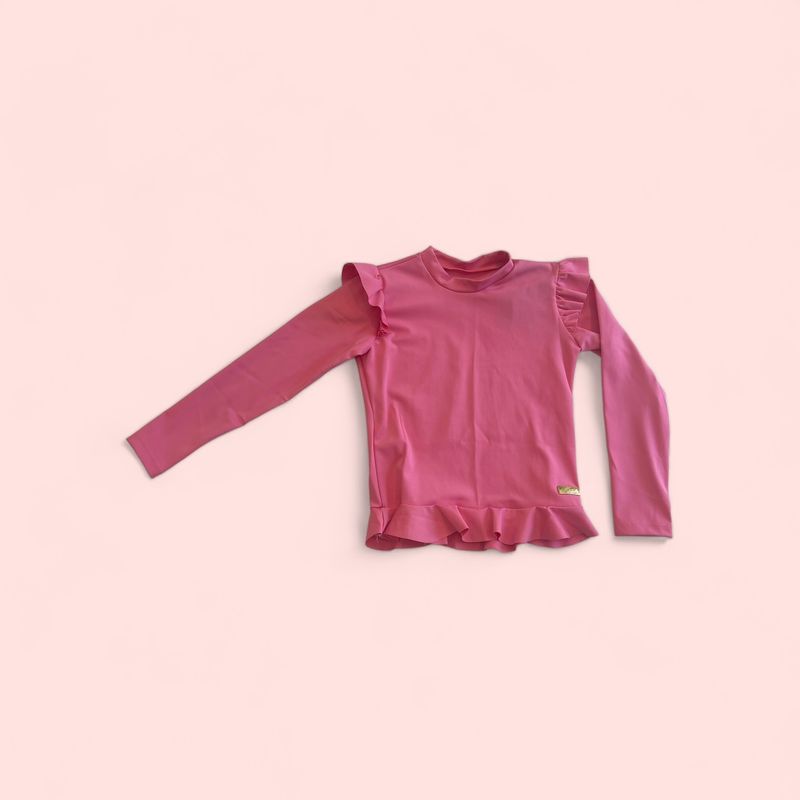 UV Shirt Ruffles Pink