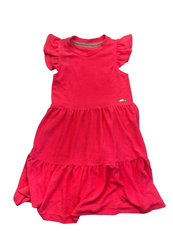 Toweled dress Pink Neon