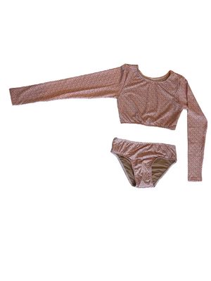 Biquini Crop Long Sleeves Starfish red/white