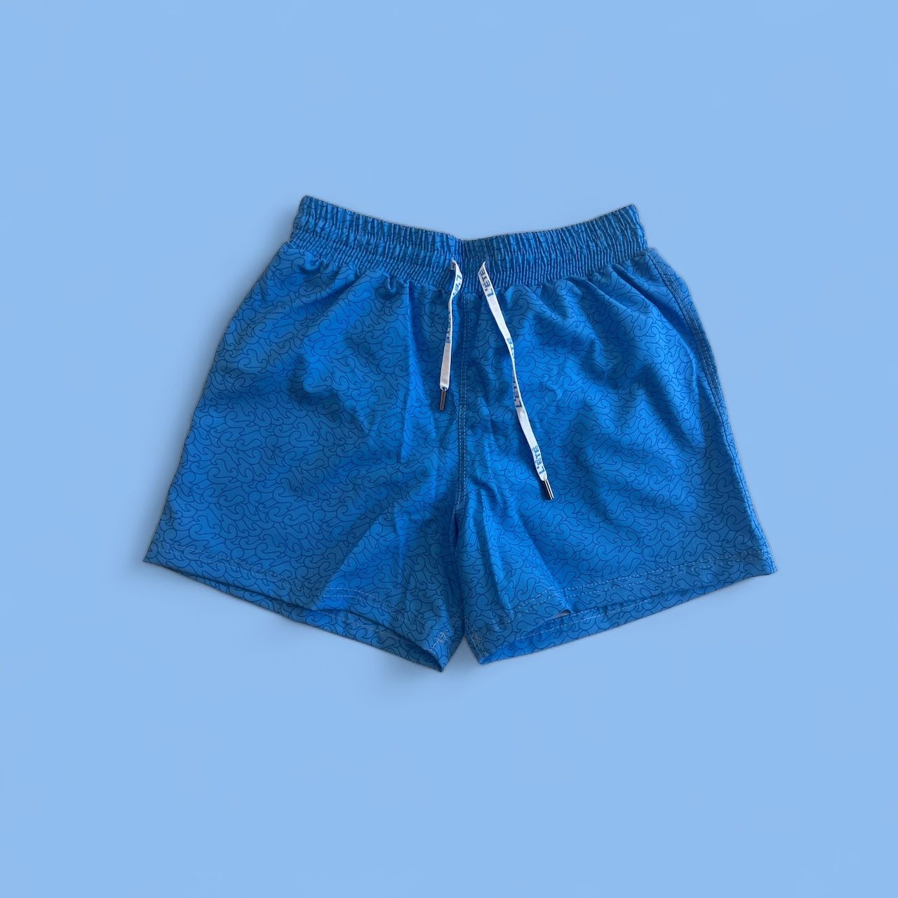 Short kids ondas tubarao azul claro, Size: 4