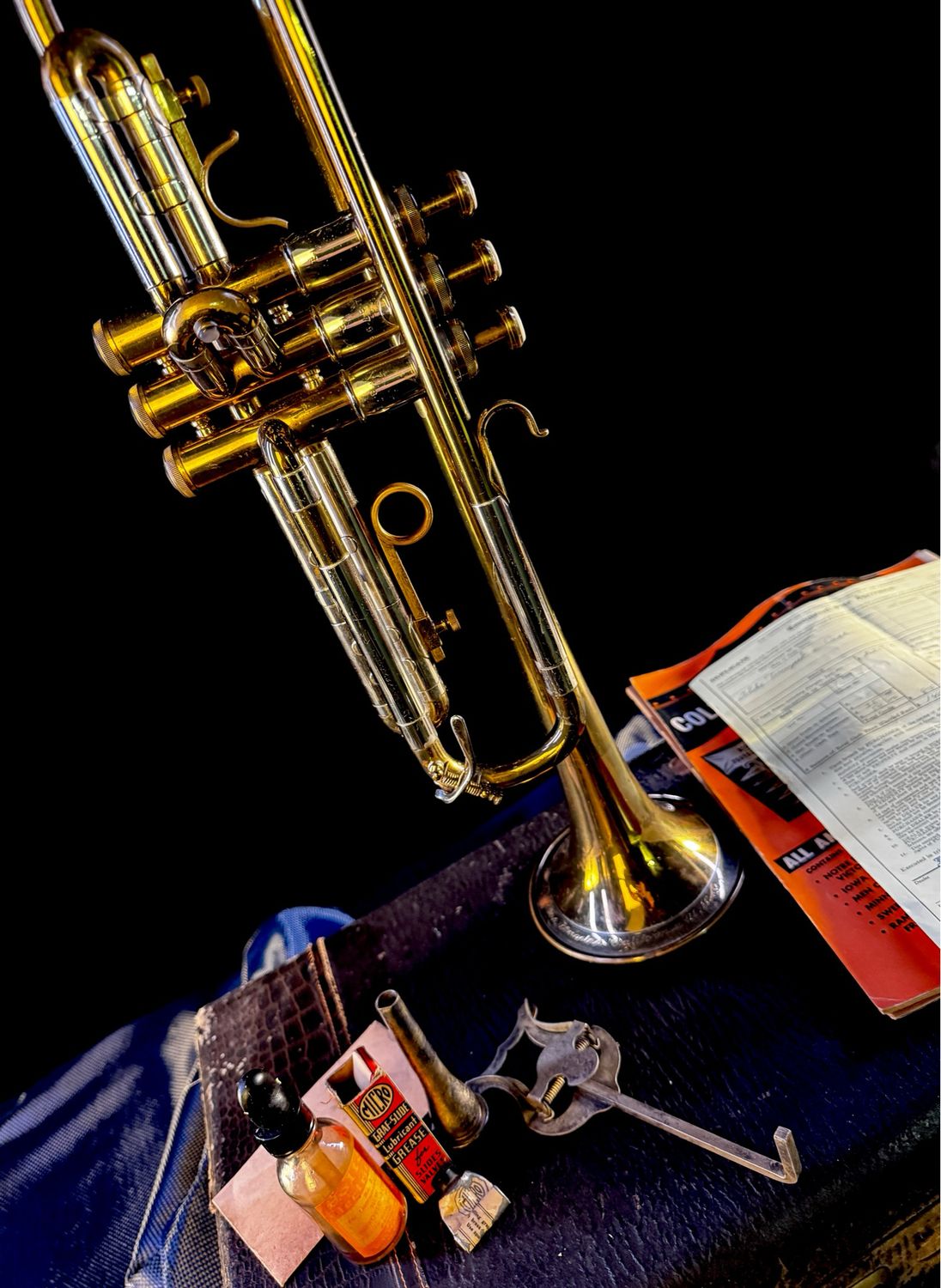 TIME CAPSULE - 1940s Olds Super Trumpet With Original 1947 Bill of