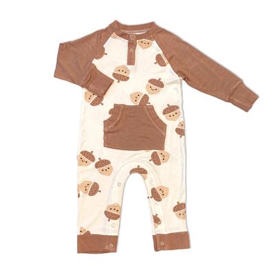 SB Bamboo LS Romper Kangaroo Pkt 4520