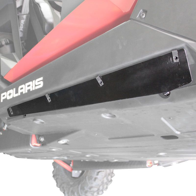 Polaris RZR Turbo R / Pro S UHMW Rock Sliders, UHMW Thickness: 3/8", Style: Low profile, Installation options: Install with Factory UTV Skid Plate