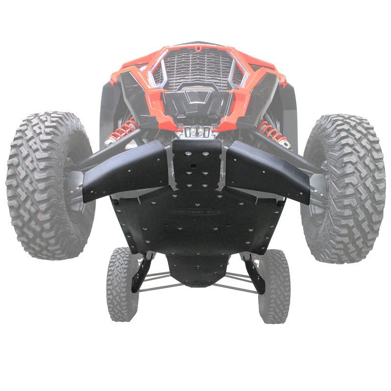 Polaris RZR XP Turbo S UHMW Ultimate Skid Package, UHMW Thickness: 3/8", A-Arm Guards: 2018 Stock A-Arms, X-Brace: Add X-Brace