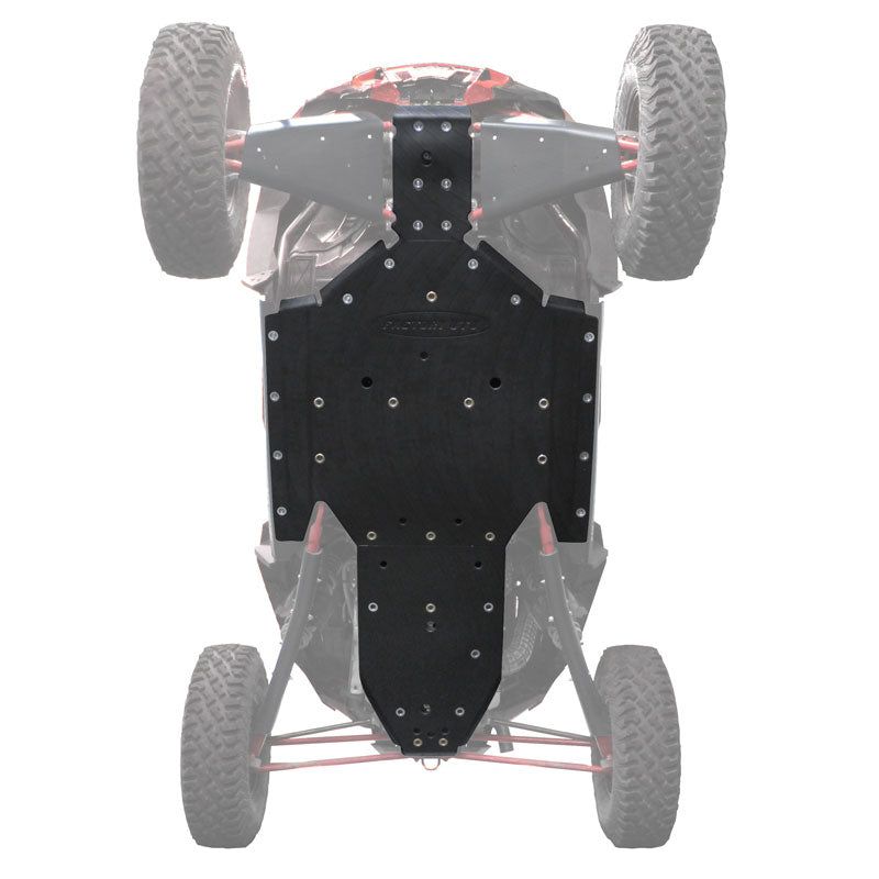 Polaris RZR XP Turbo S UHMW Skid Plate, UHMW Thickness: 3/8", X-Brace: Add X-Brace