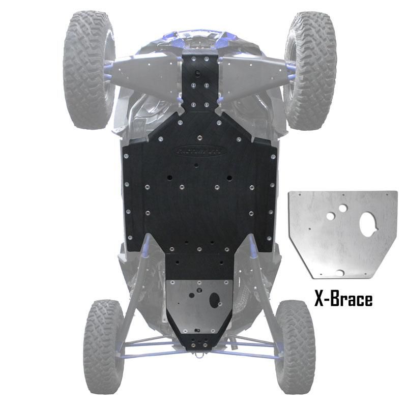 Polaris RZR XP 900 UHMW Skid Plate, UHMW Thickness: 1/2"