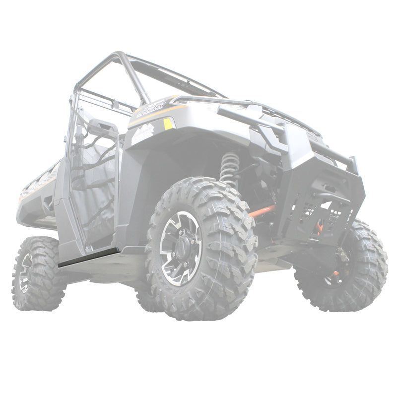 Polaris Ranger XP 900 & XP 1000 UHMW Rock Sliders, UHMW Thickness: 1/2", Installation options: Install with stock skid plate (Countersink)