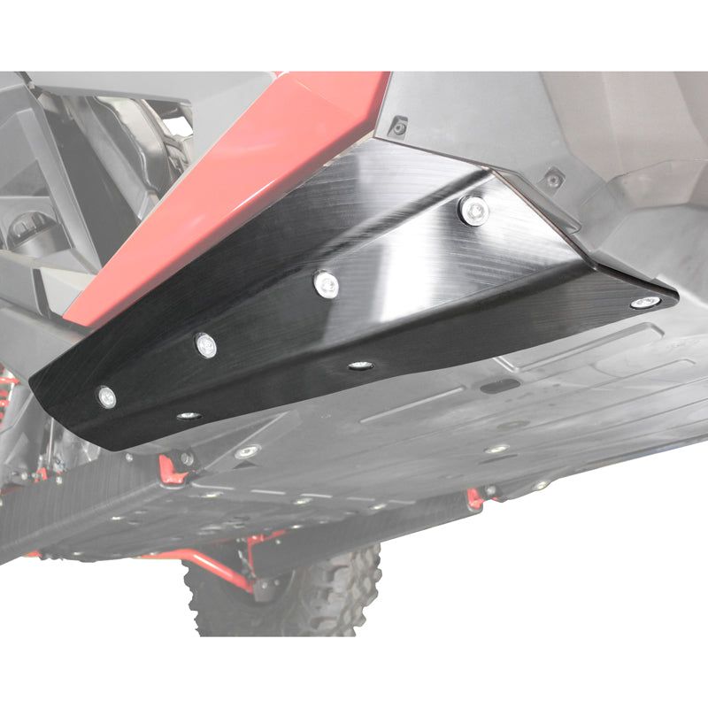 Polaris RZR PRO XP UHMW Rock Sliders, UHMW Thickness: 3/8", Style: Low profile, Installation options: Install with Factory UTV Skid Plate